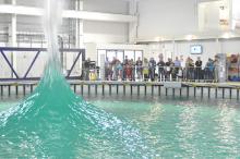 Members of the public enjoy some of more unusual capabilities of the world-unique FloWave test facility